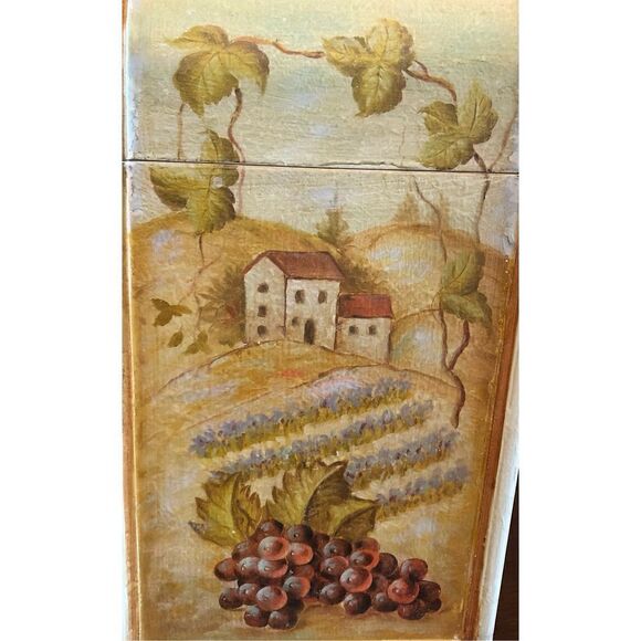 VINTAGE -🎉HPx3🎉 Wood Decorative Double Bottle Wine Holder/Carrier:Brass Hardware - Picture 15 of 15